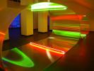 EVENT OF SPACE (2014), Kunsthalle Košice (SK) – Pavel Korbička / Ovals (2014), site-specific installation, polycarbonates, neons, 210x1000x210 cm