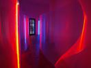 BETWEEN (2011), Via Art Gallery, Prague – Site-specific installation, polycarbonates, neons, 210 x 770 x 440 cm
